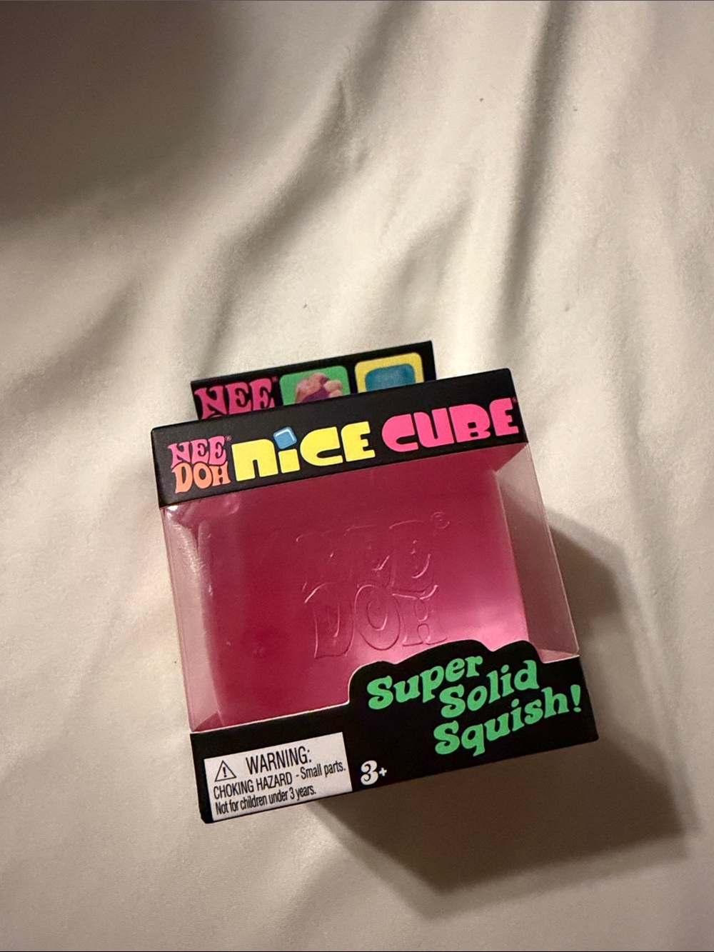 Nee Doh Nice Cube - Pink Super Solid Squish